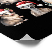 Funny Aussie Animals Christmas Santa Australian An Poster (Ecke)