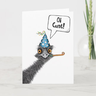 Funny Aussie Emu Birthday Card Karte
