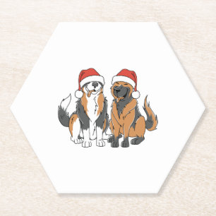 Funny Aussie German Shepherd Weihnachtshunde in Sa Untersetzer