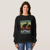 Funny Australia Day Funny Australian Kangaroo Vint Sweatshirt (Vorne ganz)