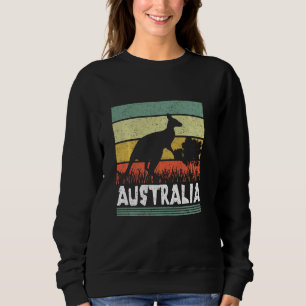 Funny Australia Day Funny Australian Kangaroo Vint Sweatshirt