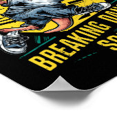 Funny Australian Break Dancing Squad Kangaroo Poster (Ecke)