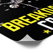 Funny Australian Breakdance Coach Skeleton Hallowe Poster (Ecke)