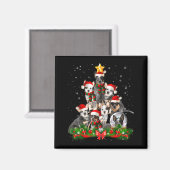 Funny Australian Cattle Dog Dog Christmas Tree - B Magnet (Vorderseite/Rückseite)