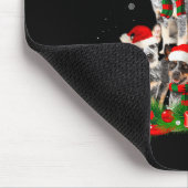 Funny Australian Cattle Dog Dog Christmas Tree - B Mousepad (Ecke)