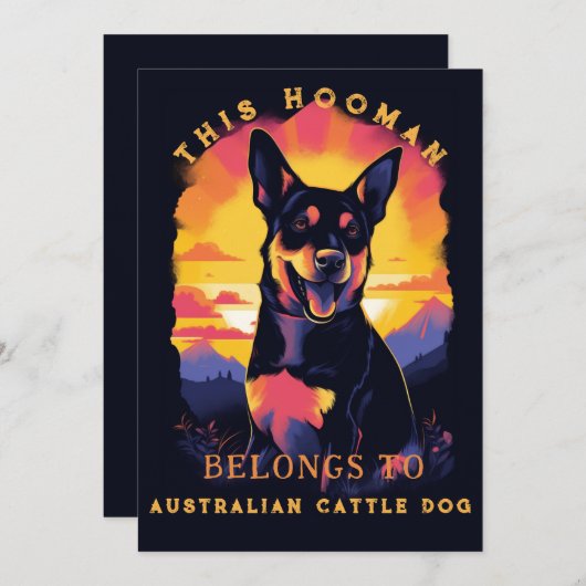 Funny Australian Cattle Dog Parent Personalisiert Ankündigung (Vorne/Hinten)