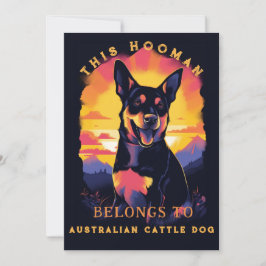 Funny Australian Cattle Dog Parent Personalisiert Ankündigung