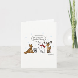 Funny Australian Christmas in Summer Card Feiertagskarte