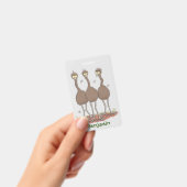 Funny Australian emu trio Cartoon Illustration Ausweis (Handheld)