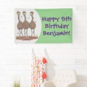 Funny Australian emu trio Cartoon Illustration Banner (Insitu)