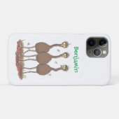 Funny Australian emu trio Cartoon Illustration Case-Mate iPhone Hülle (Rückseite (Horizontal))