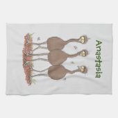 Funny Australian emu trio Cartoon Illustration Geschirrtuch (Horizontal)