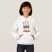 Funny Australian emu trio Cartoon Illustration Hoodie (Vorne ganz)