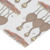 Funny Australian emu trio Cartoon Illustration Kurzer Tischläufer (Ecke)