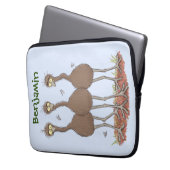Funny Australian emu trio Cartoon Illustration Laptopschutzhülle (Vorderseite Links)