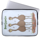 Funny Australian emu trio Cartoon Illustration Laptopschutzhülle (Vorderseite)