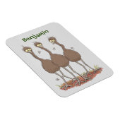 Funny Australian emu trio Cartoon Illustration Magnet (Rechte Seite)
