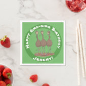 Funny Australian emu trio Cartoon Illustration Serviette (Beispiel)