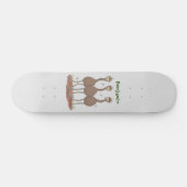 Funny Australian emu trio Cartoon Illustration Skateboard (Horizontal)