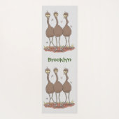 Funny Australian emu trio Cartoon Illustration Yogamatte (Rückseite)