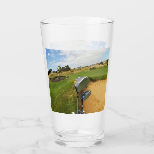 Funny Australian Golf Design, Bierglas Glas (Rückseite)