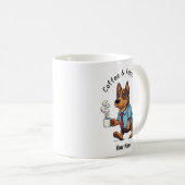 Funny Australian Kelpie Dog Business Suit Coffee  Kaffeetasse (VorderseiteRechts)