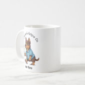 Funny Australian Kelpie Dog Business Suit Coffee Kaffeetasse (Vorderseite Links)