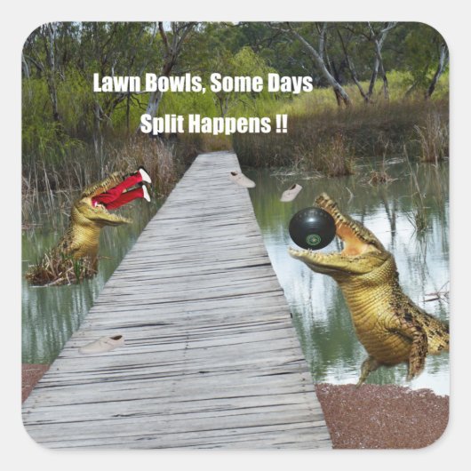 Funny Australian Lawn Bowls Design, Stickers (Vorderseite)