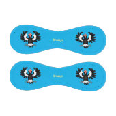 Funny Australian Magpie Cartoon Illustration Baseball (Paneele)