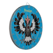 Funny Australian Magpie Cartoon Illustration Dartscheibe (Vorderseite Links)