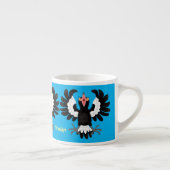 Funny Australian Magpie Cartoon Illustration Espressotasse (Rechts)
