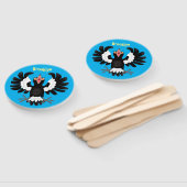 Funny Australian Magpie Cartoon Illustration Fächer (Non-assembled)