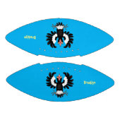 Funny Australian Magpie Cartoon Illustration Football (Paneele)