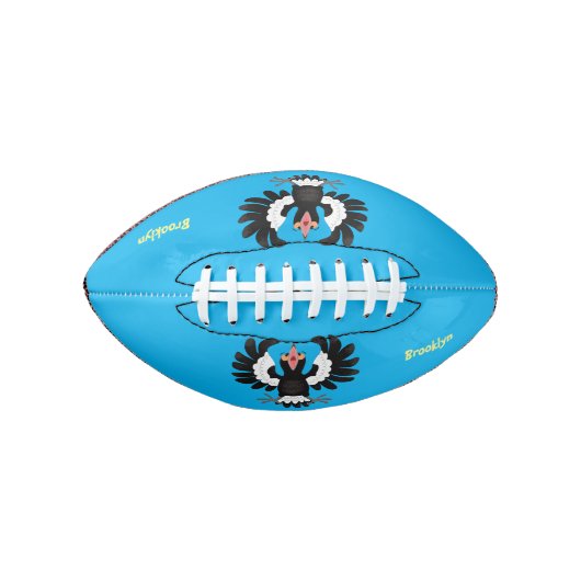 Funny Australian Magpie Cartoon Illustration Football (Vorderseite)