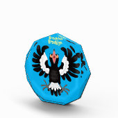 Funny Australian Magpie Cartoon Illustration Fotoblock (Rechts)