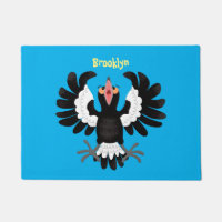 Funny Australian Magpie Cartoon Illustration