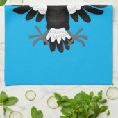 Funny Australian Magpie Cartoon Illustration Geschirrtuch (Gefaltet)