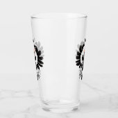 Funny Australian Magpie Cartoon Illustration Glas (Links)