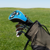 Funny Australian Magpie Cartoon Illustration Golf Headcover (In SItu)
