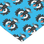 Funny Australian Magpie Cartoon Illustration Kurzer Tischläufer (Ecke)