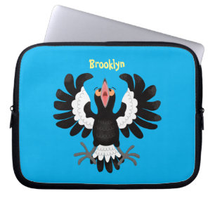 Funny Australian Magpie Cartoon Illustration Laptopschutzhülle