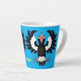 Funny Australian Magpie Cartoon Illustration Milchtasse