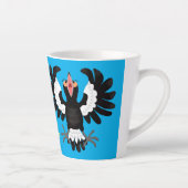 Funny Australian Magpie Cartoon Illustration Milchtasse (Rechts)
