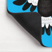 Funny Australian Magpie Cartoon Illustration Mousepad (Ecke)