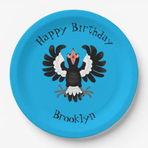 Funny Australian Magpie Cartoon Illustration Pappteller