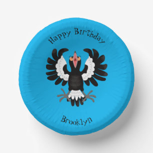Funny Australian Magpie Cartoon Illustration Pappteller