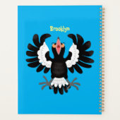 Funny Australian Magpie Cartoon Illustration Planer (Rückseite)