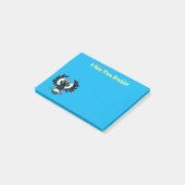 Funny Australian Magpie Cartoon Illustration Post-it Klebezettel (angewinkelt)