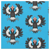 Funny Australian Magpie Cartoon Illustration Stoff (Nahaufnahme)