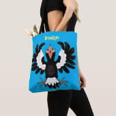 Funny Australian Magpie Cartoon Illustration Tasche (Von Nahem)